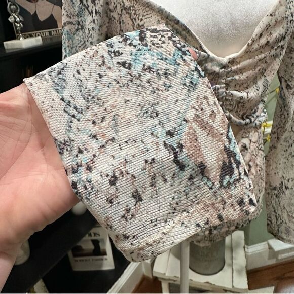 AFRM X Nordstrom Snake Skin Print Cut Out Bodysuit Size M - Picture 5 of 12